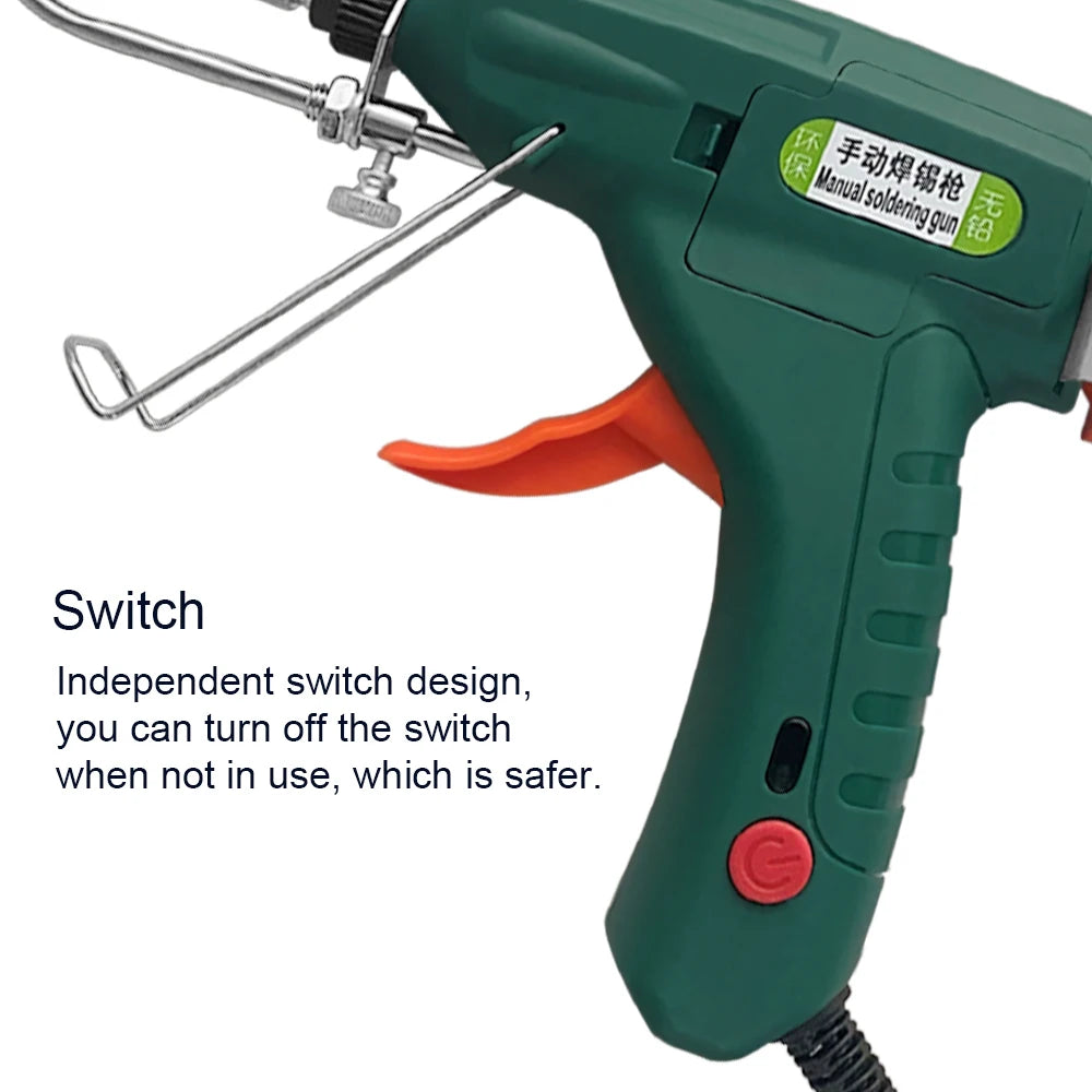 Electric Soldering Iron Gun Hand-held Internal Heating Soldering Iron Automatically Send Tin Gun Soldering Welding Repair Tool