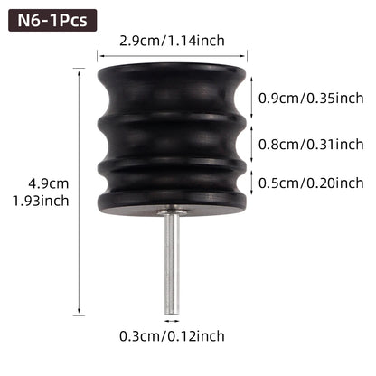 Leather Burnished Bits for Rotary Burnisher Tools PU Leather Burnishing Tool Tips for Clean Edges of DIY Leather Crafts Projects