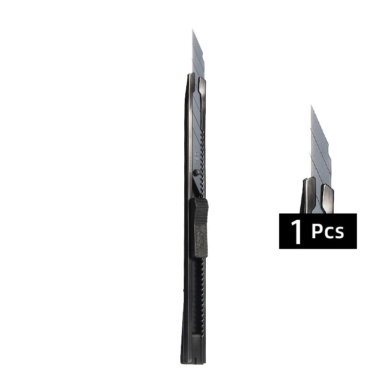 DELI 1/3/5/10Pcs Utility Knife Stainless Steel Paper Cut Box Cutter Tools Kit Retractable Anti-Slip Blades Unboxing Knife