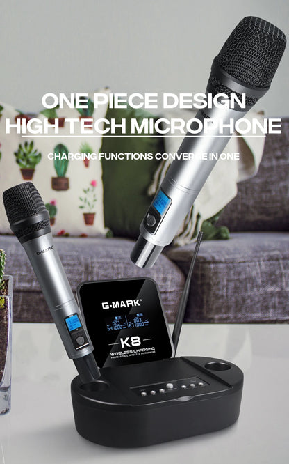 Microphon Wireless G-MARK K8 UHF Karaoke Mic With Lithium Battery For Stage Party Show Church Wedding Teaching