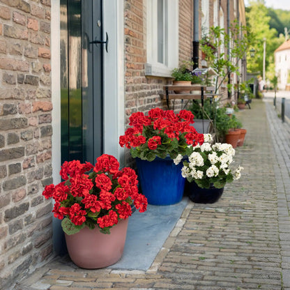 2/4pcs Artificial Flowers Faux Geranium UV Resistant Fake Flower for Planter Outdoor Garden Patio Decor Home Table Decoration