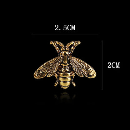 i-Remiel Fashion Retro Creative Bee Brooches Suit Wedding Brides Men's and Women's Shirt Collar Pin Accessories for Women 1 PCS