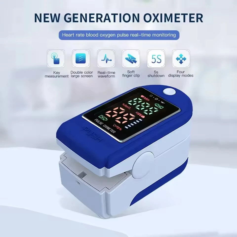 Non-Contact Infrared Forehead Thermometer LED Digital Finger Oximeter Body Temperature Blood Oxygen Saturation Monitor Test Kit