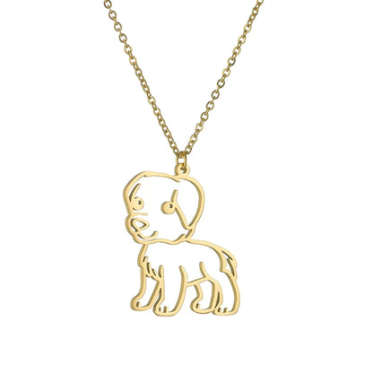 Treebud Custom Personalized Children's Drawing Necklace Stainless Steel for Women Men Special Logol Artwork Pendant Jewelry Gift