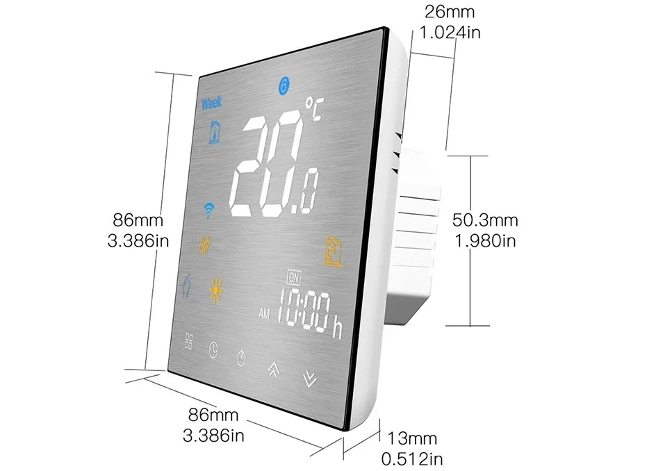 Water Electric floor Heating Water/Gas Boiler Smart WiFi ZigBee Thermostat Temperature Controller Works Tuya Alexa Google Home