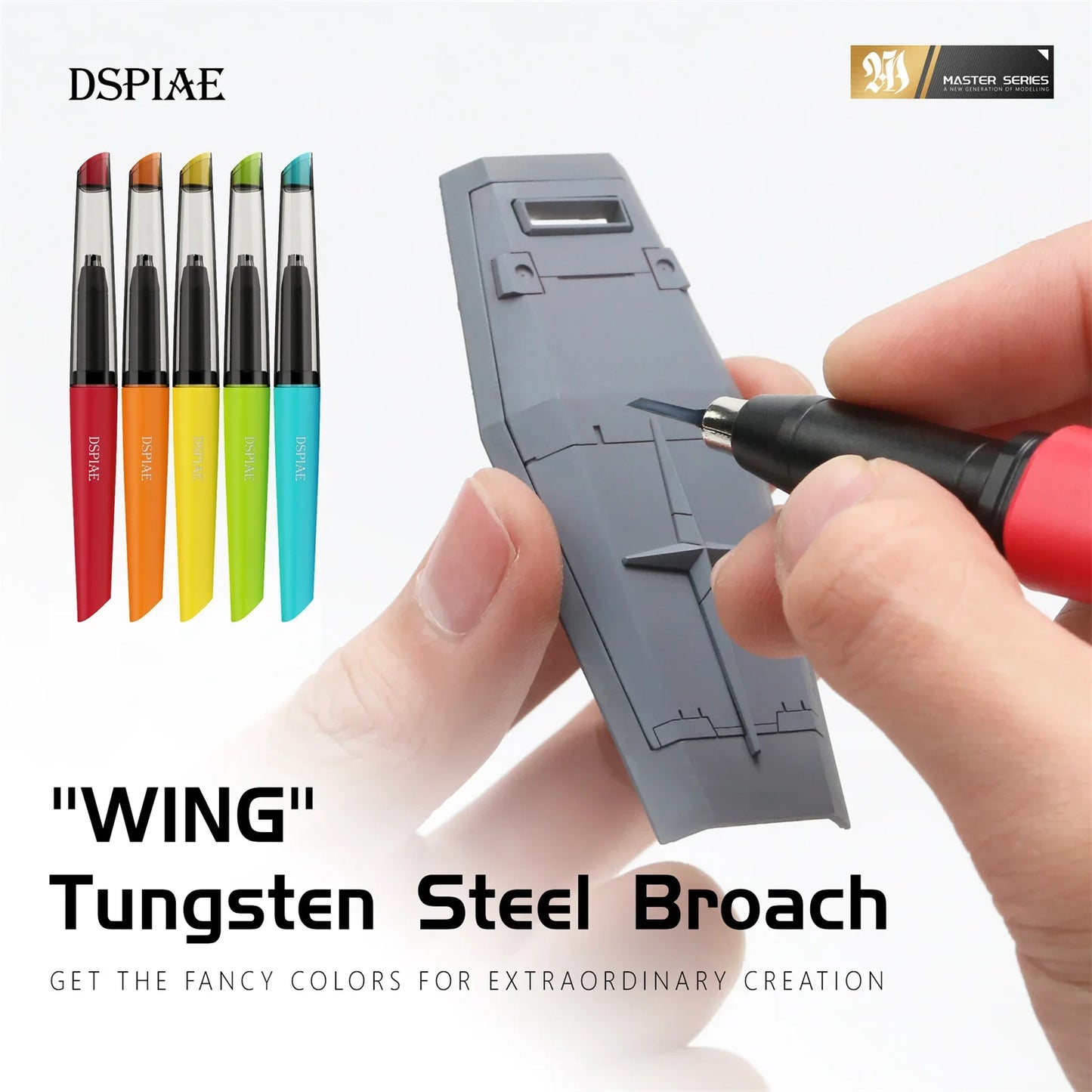 DSPIAE PT-TH Push Knife Handle YPB-0.1mm~1.5mm Drill Bits Model Engraving Tool for Assembly Model Building Tools DIY Accessories