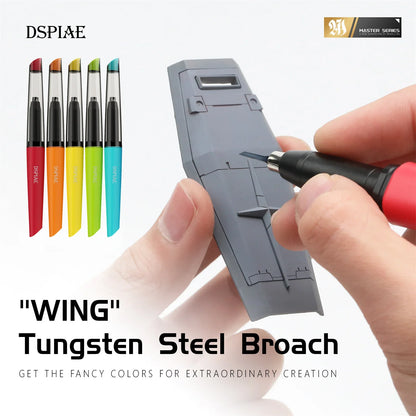 DSPIAE PT-TH Push Knife Handle YPB-0.1mm~1.5mm Drill Bits Model Engraving Tool for Assembly Model Building Tools DIY Accessories