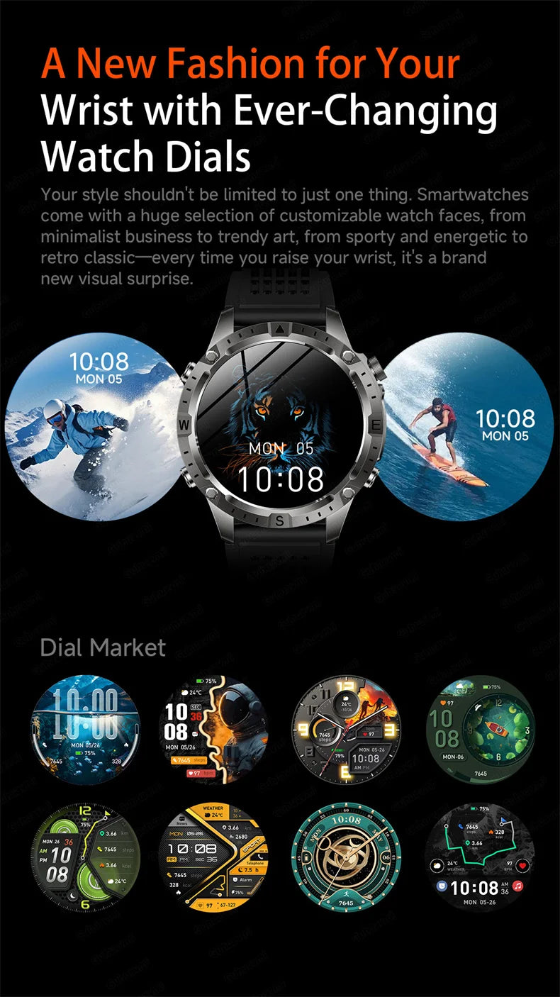 Smart Watch Men GPS Track 30 meters Swim Waterproof  Sports Fitness GPS Precise Positioning Offline Map 2GB Memory Smart Watchs