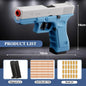 Shell Throwing G17 Automatic Shooting Soft Bullet Toy Gun with Blowback Outdoor Sports Shooting Game Christmas Gift for Children