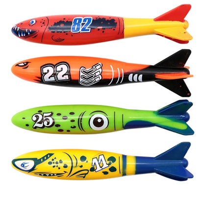 Swimming Diving Toys Set for Kids Children's Pool Treasure Hunt Games Diving Torpedo Water Ring Diamond Water Suit Toys Gift