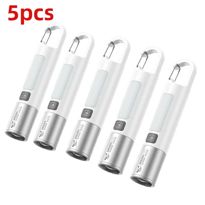 Outdoor Strong Lights Flashlight Camping Emergency Household High Brightness Multifunctional Rechargeable With Side Light