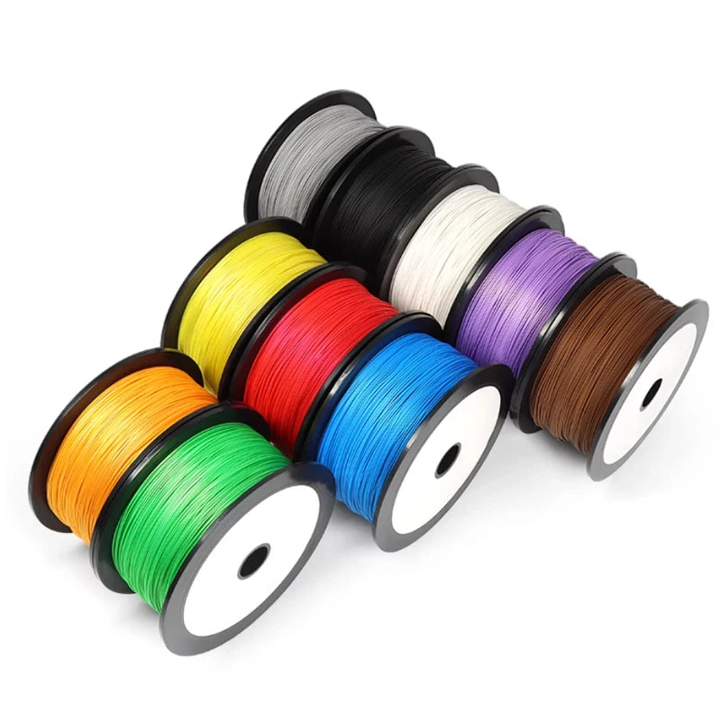 5/10/20M UL1423 PTFE Micro Fine Wire 38/36/34/30/28/26/24AWG PVDF Insulated Electronic Single Core Silver Plated Copper Cable