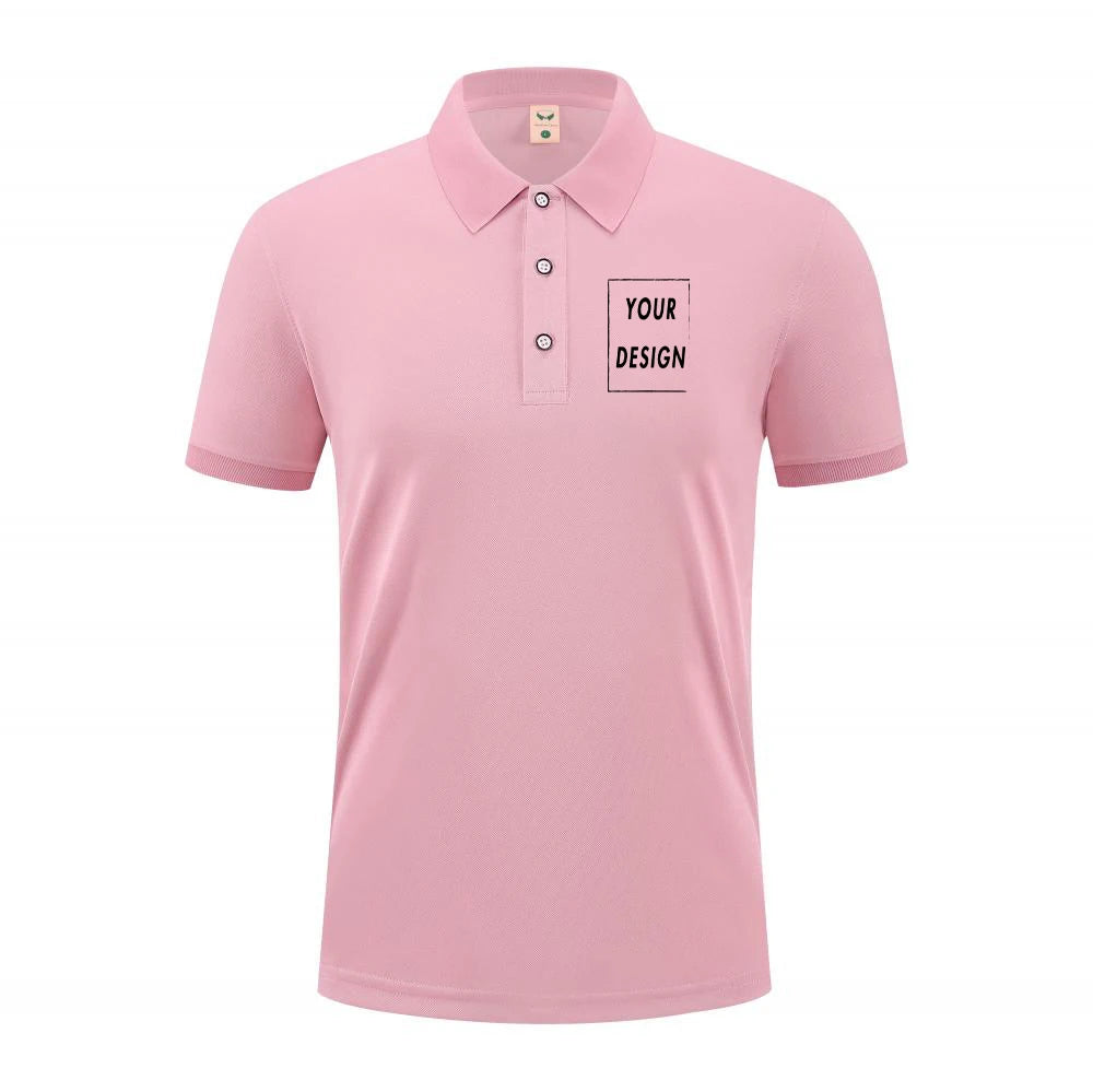 2025 Summer Causal Polo Shirt Custom Logo Printed Text Picture Brand Embroidery Personal Design Breathable Men And WomenTops