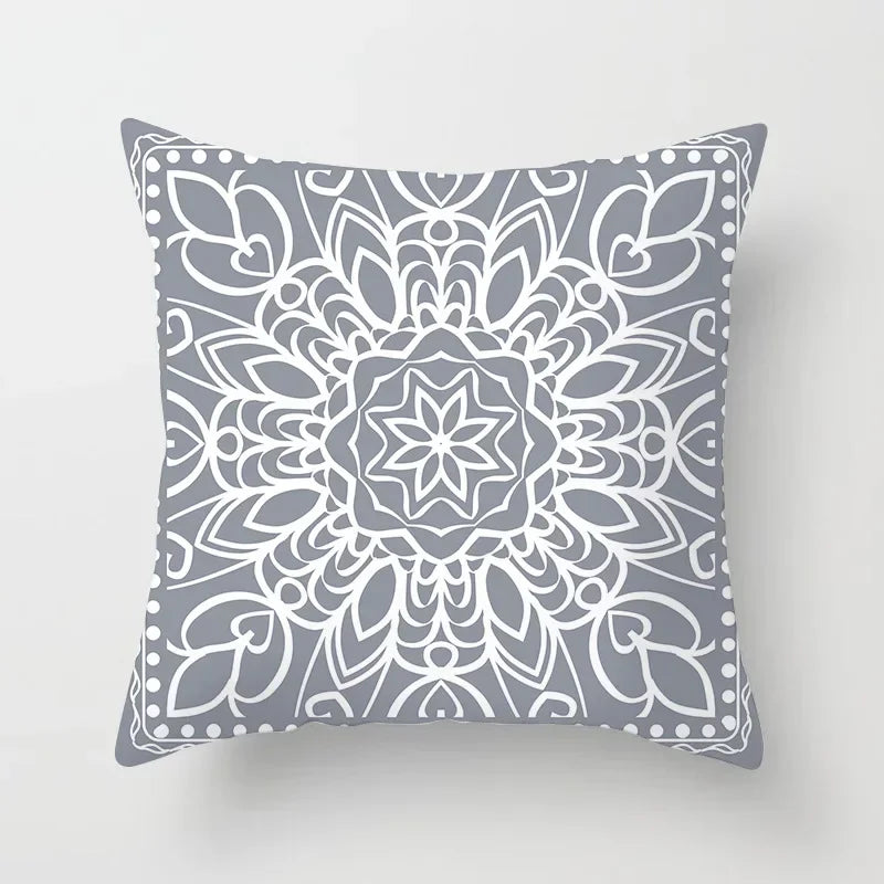 European Gray Pillowcase Geometric Pillow Cover Sofa Cushion Cover Garden Throw Pillows Hotel Outdoor Cushions car Chair 45X45cm