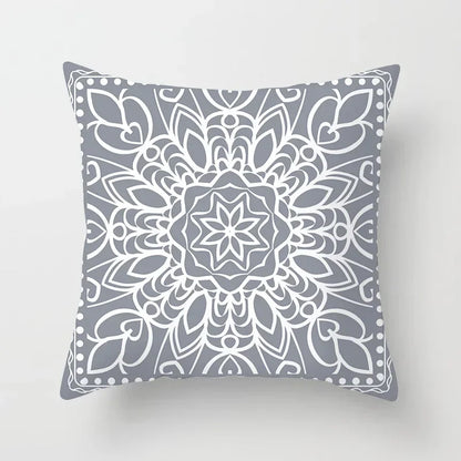 European Gray Pillowcase Geometric Pillow Cover Sofa Cushion Cover Garden Throw Pillows Hotel Outdoor Cushions car Chair 45X45cm