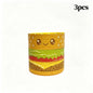 Cute Hamburger Pattern Mini Rainbow Slinky Toy Flexible Plastic Magic Spring Coil Fidget Toy for Kids 1/3/6Pcs Christmas Gift