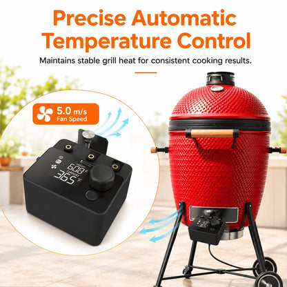 Wireless Bluetooth Meat Thermometer PID BBQ Fan Controller Temperature Control Probe for Smoker Kamado Oven