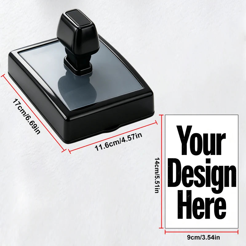 Personalized Large Self‑Inking Rubber Stamper Custom Logo Emblem Stamp, Clear Imprint for Office Paper Wedding Brand Marking