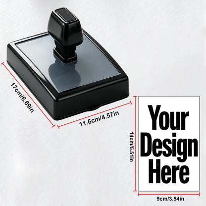 Personalized Large Self‑Inking Rubber Stamper Custom Logo Emblem Stamp, Clear Imprint for Office Paper Wedding Brand Marking
