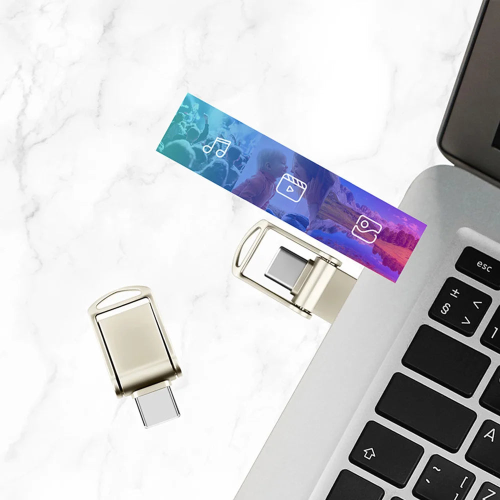 Mini Flash Drive USB 3.0 Fast Type C Pen Drive Memory Stick High Speed Data 32GB 64GB 128GB For Computers Phone PC Fast U Disk