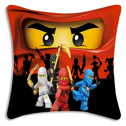 Pillow Covers Cartoon For Game Ninjagos Sofa Decorative Home Double-sided Printing Short Plush Cute Cushion Cover