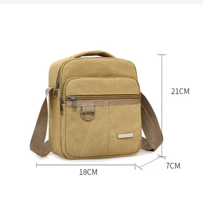 Men's Shoulder Bag Canvas Men's Sling Bag Messenger Shoulder Crossbody Bags Large Capacity Handbags Multifunctional
