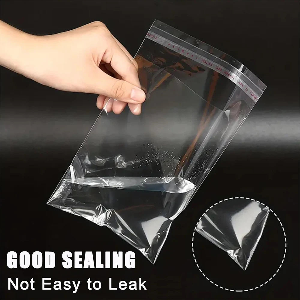 Self Adhesive Sealing Plastic Bag Clear Cellophane Bags for Packaging Jewelry Candy Cookies Product Gifts Resealable Storage Bag