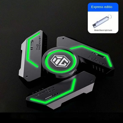 Fidget Spinner Alloy Luminous Light EDC Hand Gyroscope Stress Toys R188 Silent Bearing for Adults Male Christmas Gift