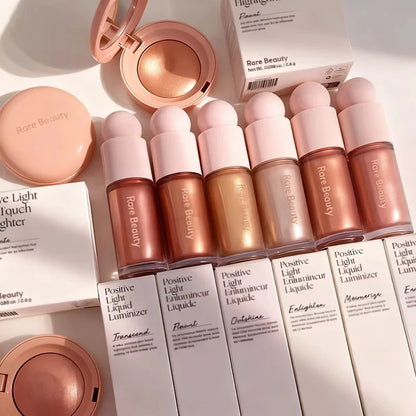 New Liquid Blush and Liquid Luminizer Bundle Set Rare Beauty Enchant Enlighten Hightlighter Bronzer Stick Liquid Contour