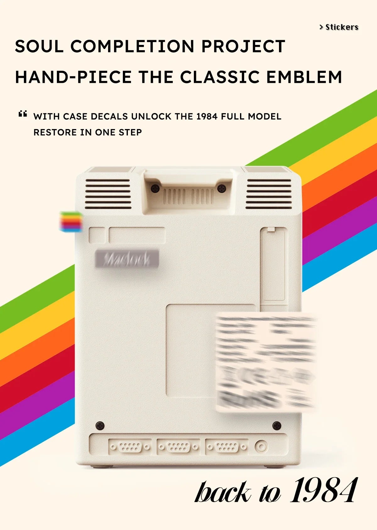 Budzik w stylu Retro Macintosh Klasyczna ozdoba na biurko z cyfrowym zegarem
