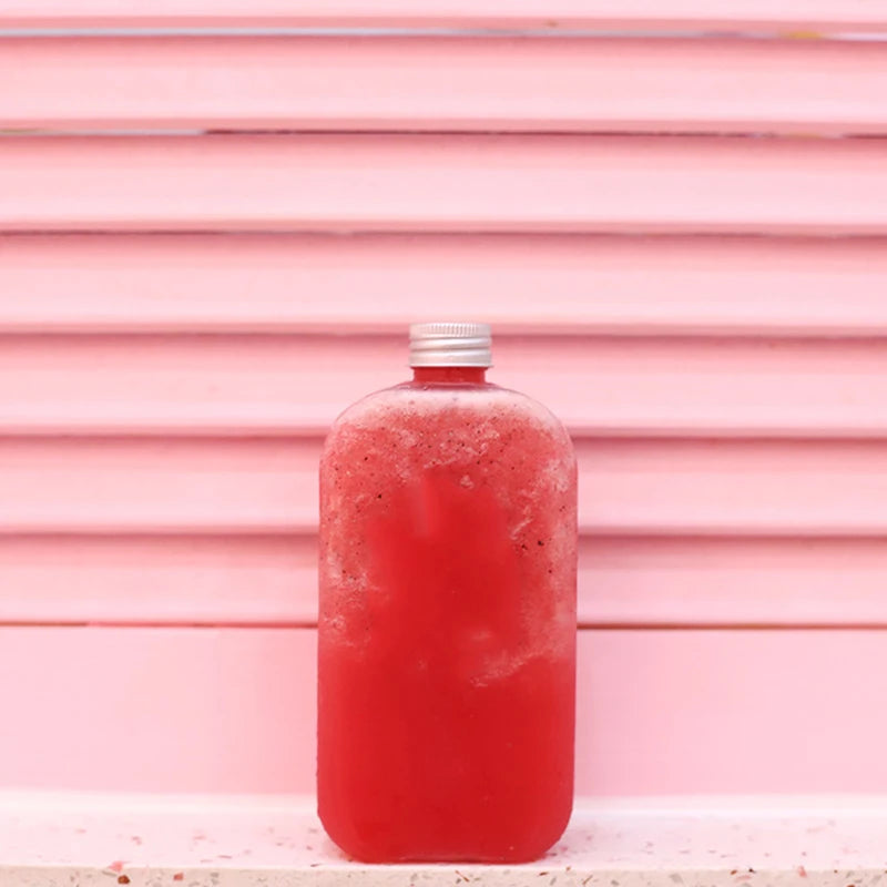 400mL Plastic Beverage Bottles Durable Water Containers with Secure Lids for Drinking Storage