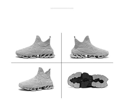 Men's breathable fly woven mesh blade sole for summer, trendy and fashionable men's shoes for one step