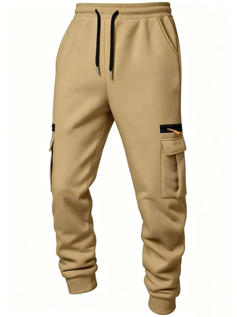2026 Men's Joggers Pants Loose Drawstring Long Pants Men Zipper Multi-pocket Sweatpants Casual Cargo Trousers For Men Fitness