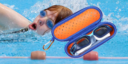 EVA Soft Swimming Glasses Organize Protector Glasses Case Swimming Gear Breathable Drainage Hole Portable Goggles Cover All Ages
