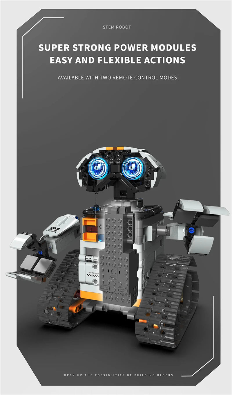 Multi-Axis mechanical Arm Programmable Building Blocks 5 in 1 robot Remote Control toys Interactive STEM Learning children gift