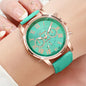 Ladies, students, fashionable temperament, casual candy color matching, Roman dial quartz watch combination set, 12 pieces/set