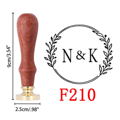 Custom Wax Seal Stamp and Wooden Handle set, For Wedding Invitation, Multiple Designs, Personalized Logo Wax Stamp, Initial Wax