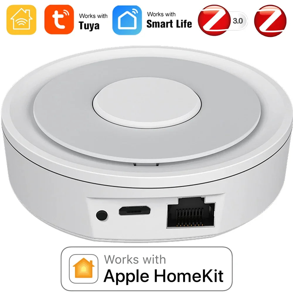 Tuya ZigBee Wireless/Wired Smart Gateway Hub Bridge Remote Linkage Devices WiFi Central Control Host Works With Smart Life APP