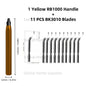 Deburring Tool Set RB1000 with Swivel Blades 1 or 11 PCS BS1010 BS1018 BK3010 BS3010 Metal Handle Deburr Tool Edge Burr Remove