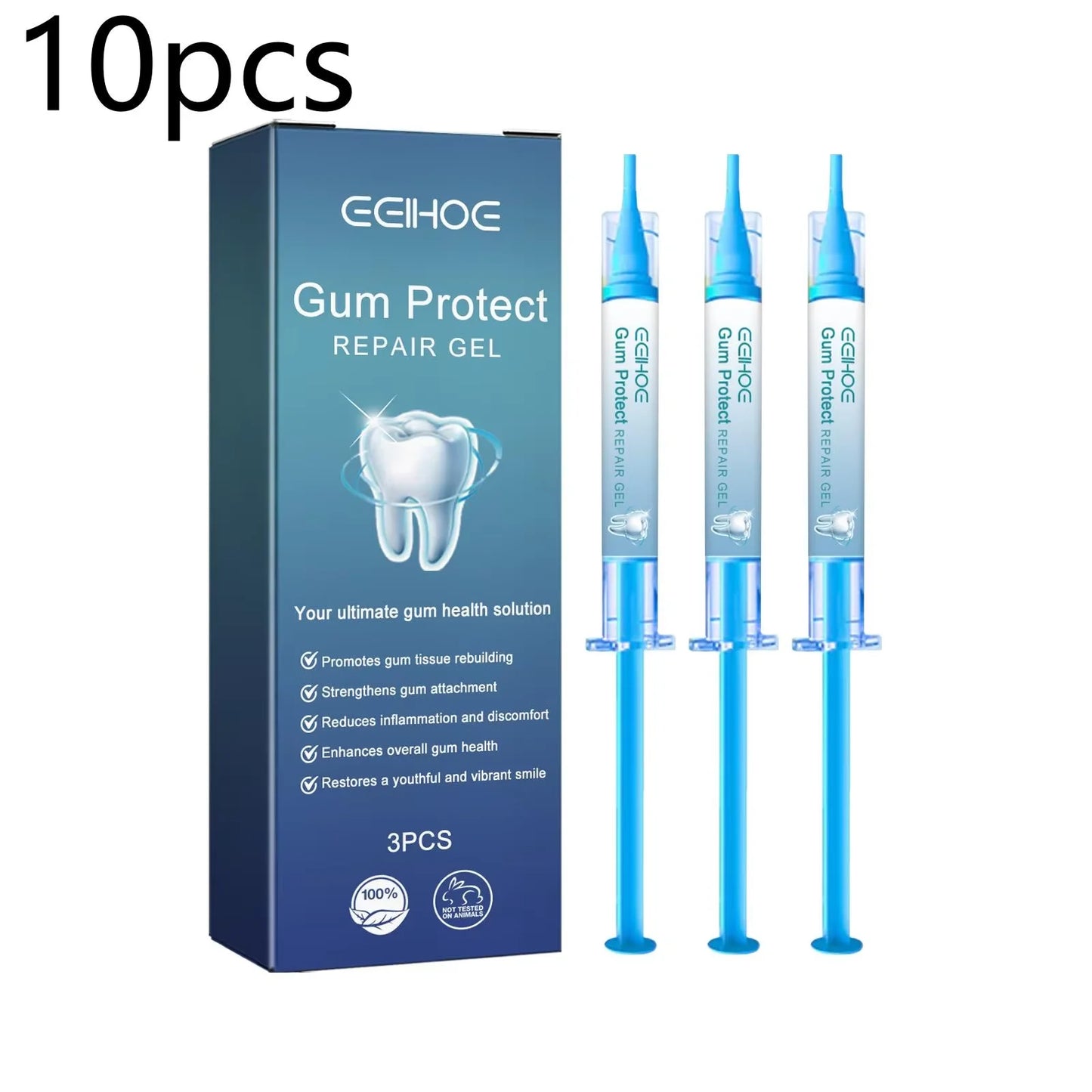 3-Pack Dental Repair Gel Relieves Inflamed Gums and Deep Clean Tooth Dirt Care Reduces Bad Breath Gums Fresh Breath Care Gel