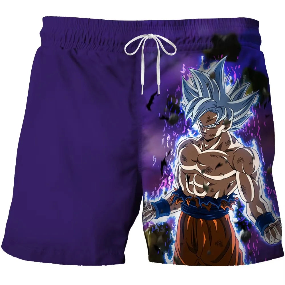 2026 Trendy Dragon Ball Print Children's Shorts Kids Shorts for Boys' Beach Shorts Summer Quick-drying Cartoon Swim Trunks