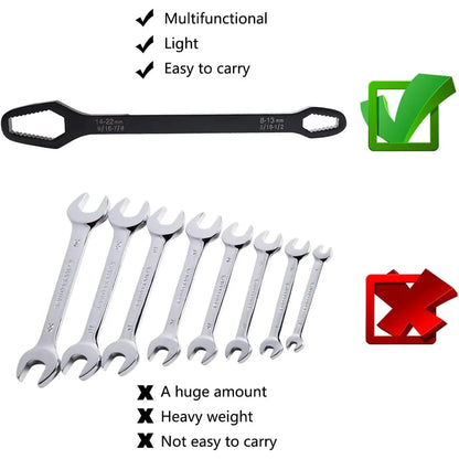 1pcs headed multifunctional universal wrench universal wrench self tightening drooping wrench repair tool for household mainten
