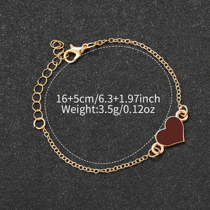 2PCS/Set Fashion Women Watches Casual Arabic Dial  Silicone Band Quartz Wristwatch Heart Bracelet Set Reloj Mujer (Without Box)
