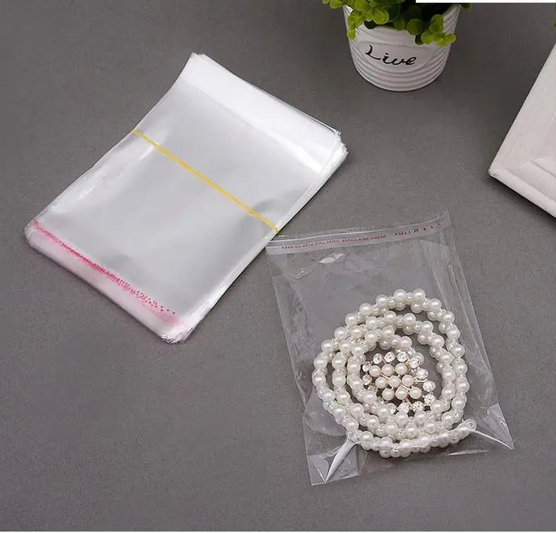 Opp Transparent Seal, Cellophane, Self-adhesive, Plastic, Jewelry, Cellophane, Candy, Cookies, Gift Wrap, Non-porous Bag