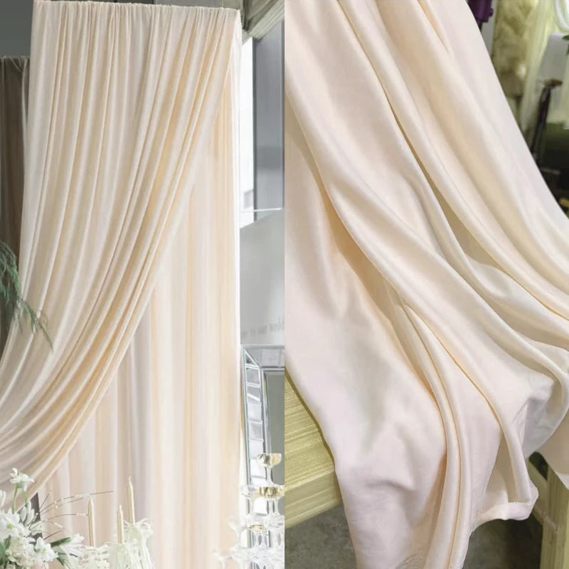 Stretch Knit Jersey Fabric Good Draping Cloth for Wedding Decor, Party Backdrops, Curtains,Photography Background Wide 170cm