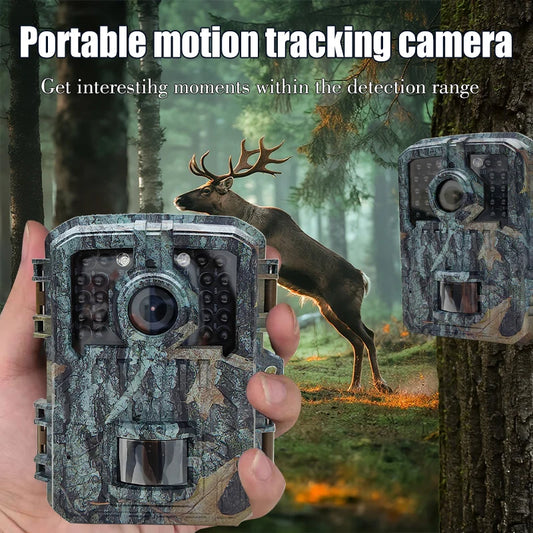 Hunting Trail Camera 16MP 1080P Wild Animal Detector Trail Camera HD Waterproof Monitoring Infrared Heat Sensing Night Vision