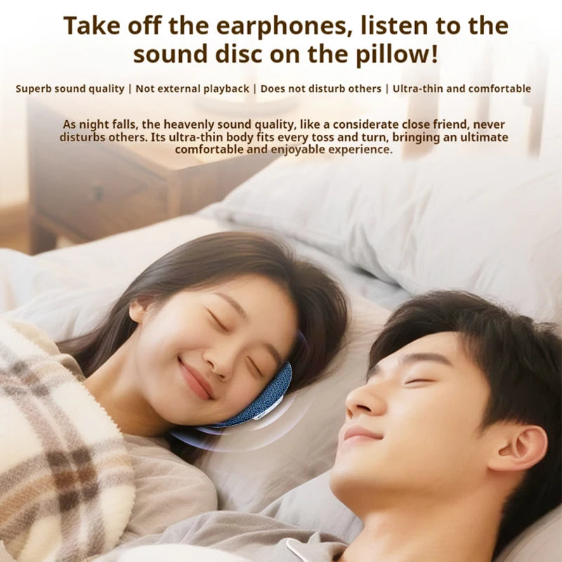 Bluetooth 6.0 Pillow Speaker for Sleeping, Wireless MP3 Music Player for Sleeping Ultra-Thin Under Pillow Sound Machine
