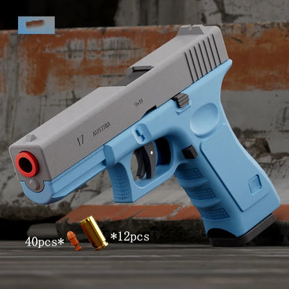 Pistol Gun Soft Bullet Gun With Blowback, Single Shot And Shell Ejcetion Capability, Blaster, Outdoor Sports Shooting Game