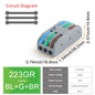 DIY GO 25PCS Universal Compact Fast BUTT Wire Connector Push-in Lever Splice Terminal Block 2/3/4/5 Pin Home LED Lighting Wiring