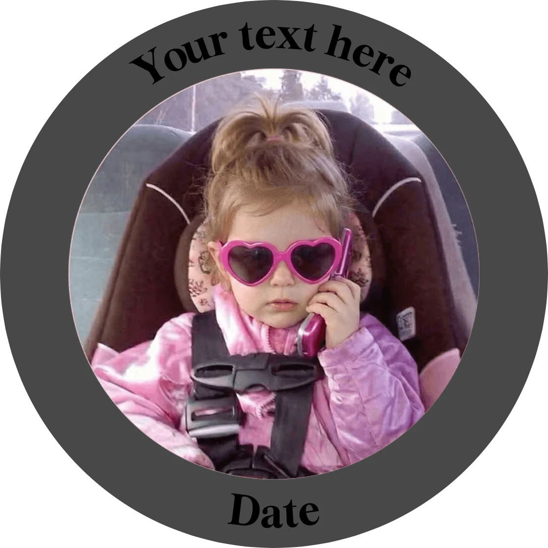 Custom Photo Stickers Personalized Waterproof Round Text Labels Custom Image Birthday Party Gift Wrapping Decor DIY Souvenir Kit